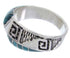 Southwestern Sterling Silver Turquoise Inlay Ring Size 6-1/4 BW68402