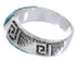Southwestern Inlay Turquoise Silver Jewelry Ring Size 6-1/4 BW68408