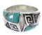 Silver And Turquoise Inlay Southwestern Ring Size 6-1/4 BW68438