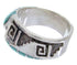Silver And Turquoise Inlay Southwestern Ring Size 6-1/4 BW68438