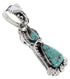 Southwestern Jewelry Turquoise Sterling Silver Slide Pendant AW67725