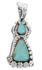 Southwestern Jewelry Turquoise Genuine Sterling Silver Pendant AW67738