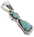 Southwestern Jewelry Turquoise Genuine Sterling Silver Pendant AW67738