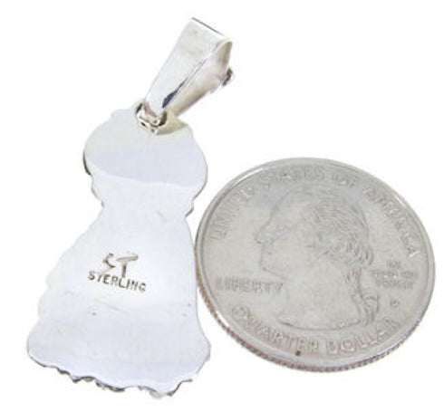 Southwestern Jewelry Turquoise Genuine Sterling Silver Pendant AW67738