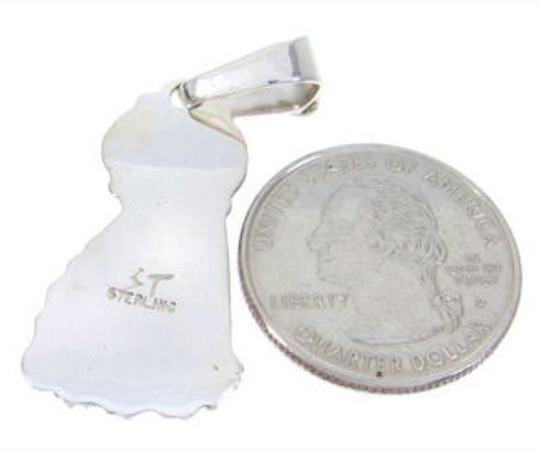 Southwest Jewelry Turquoise Sterling Silver Slide Pendant AW67689