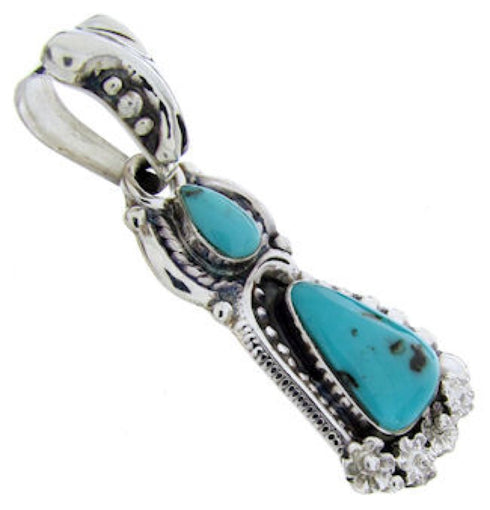 Southwest Jewelry Turquoise Genuine Sterling Silver Pendant AW67690