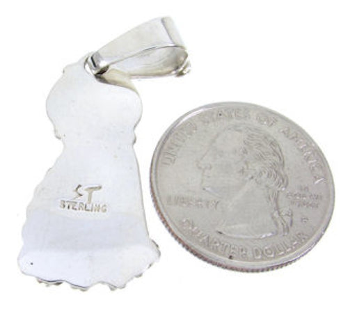 Southwest Jewelry Turquoise Genuine Sterling Silver Pendant AW67690