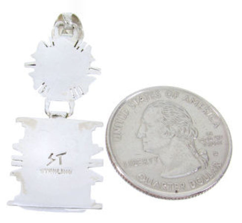 Southwest Jewelry Turquoise Inlay Silver Pendant MW67783