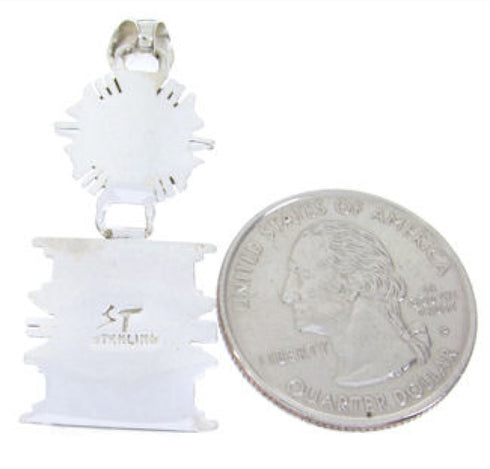 Southwest Silver Jewelry Turquoise Inlay Pendant MW67784