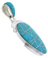 Southwest Sterling Silver Turquoise Inlay Pendant Jewelry MW67691