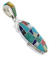 Multicolor Inlay Sterling Silver Jewelry Southwest Pendant MW67743