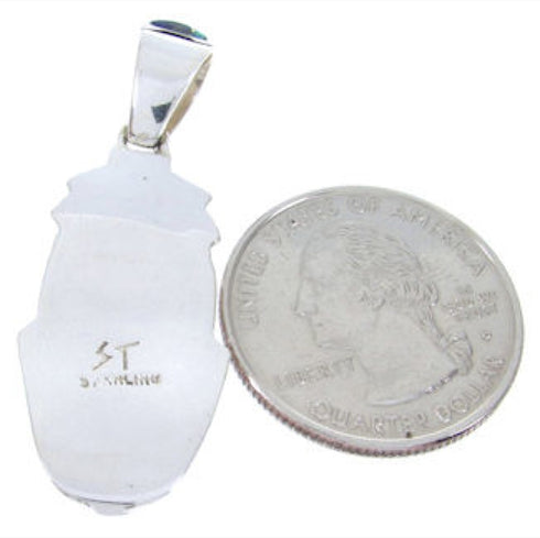 Multicolor Inlay Sterling Silver Jewelry Southwest Pendant MW67743