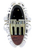 Multicolor Native American Design Jewelry Ring Size 5-1/2 YS68073