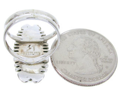 Silver Native American Design Multicolor Ring Size 4-3/4 YS68088