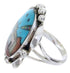 Native American Village Design Silver Multicolor Ring Size 5 YS68138