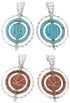 Southwest Reversible Post Turquoise And Apple Coral Earrings BW67830