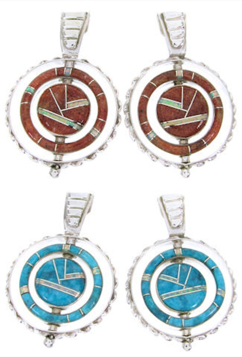 Multicolor Post Reversible Southwest Jewelry Earrings BW67833