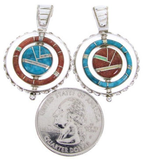 Multicolor Post Reversible Southwest Jewelry Earrings BW67833