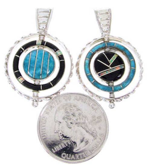 Southwestern Jewelry Multicolor Post Reversible Earrings BW67838