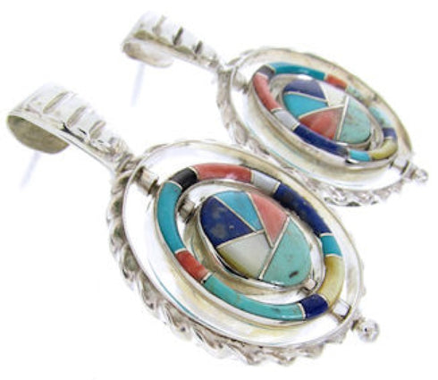 Multicolor Reversible Post Southwest Earrings BW67842