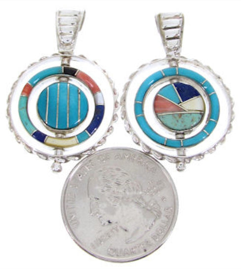 Multicolor Reversible Post Southwest Earrings BW67842