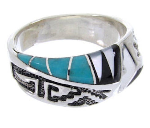 Southwest Multicolor And Silver Ring Size 6-3/4 YS68221