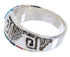Southwest Sterling Silver Multicolor Water Wave Ring Size 5-1/4 WX81394