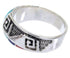 Southwest Water Wave Jewelry Silver Multicolor Ring Size 6-3/4 YS68341