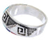 Southwest Jewelry Silver And Multicolor Water Wave Ring Size 5 YS68344