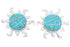 Southwest Jewelry Turquoise Sterling Silver Sun Post Earrings AW68286
