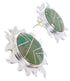 Southwest Sterling Silver And Turquoise Sun Post Earrings AW68224