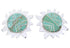 Turquoise Southwest Sterling Silver Sun Inlay Post Earrings AW68234