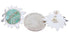 Turquoise Southwest Sterling Silver Sun Inlay Post Earrings AW68234