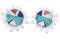 Southwest Silver Multicolor Turquoise Sun Jewelry Earrings AW68199