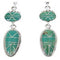 Southwest Jewelry Turquoise Sterling Silver Post Earrings AW68348