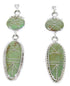 Southwest Turquoise Silver Inlay Jewelry Post Dangle Earrings AW68363