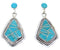 Southwest Turquoise and Silver Jewelry Post Dangle Earrings AW68475