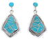 Southwest Turquoise and Silver Jewelry Post Dangle Earrings AW68475