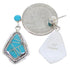 Southwest Turquoise and Silver Jewelry Post Dangle Earrings AW68475