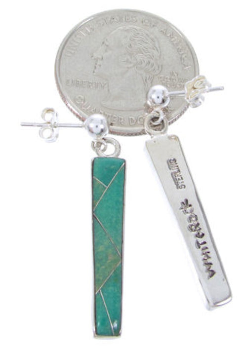 Turquoise Whiterock Eagle Valley Post Dangle Earrings YS68528