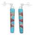 Multicolor Inlay Whiterock Wild Fire Post Dangle Earrings YS68537