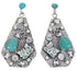 Southwest Turquoise Sterling Silver Butterfly Post Earrings AW68681