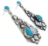 Southwestern Sterling Silver Turquoise Butterfly Post Earrings AW68685
