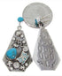 Southwestern Sterling Silver Turquoise Butterfly Post Earrings AW68685