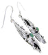 Southwest Turquoise And Sterling Silver Hook Dangle Earrings AW68657