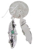 Southwest Turquoise And Sterling Silver Hook Dangle Earrings AW68657