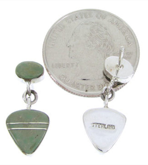 Southwest Sterling Silver Jewelry Turquoise Post Earrings MW68724