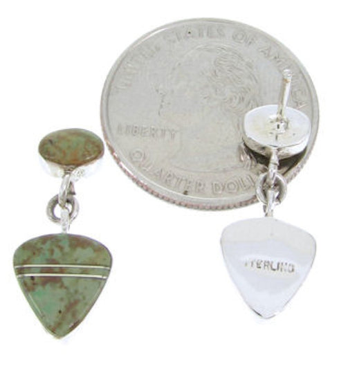 Southwest Jewelry Turquoise Inlay Silver Post Earrings MW68726