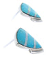 Sterling Silver Turquoise Opal Inlay Post Earrings AW68696