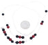 Liquid Sterling Silver Coral Onyx Bead Necklace MW68883